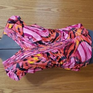 Worthington - Pink & Orange Top - Ladies Petite Large